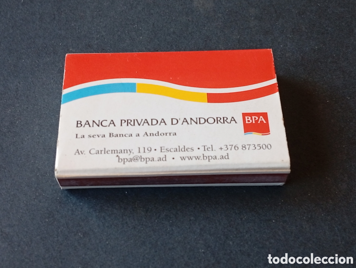 Cajas y cajitas met&aacute;licas: Caja de Cerillas Hotel plaza, Andorra