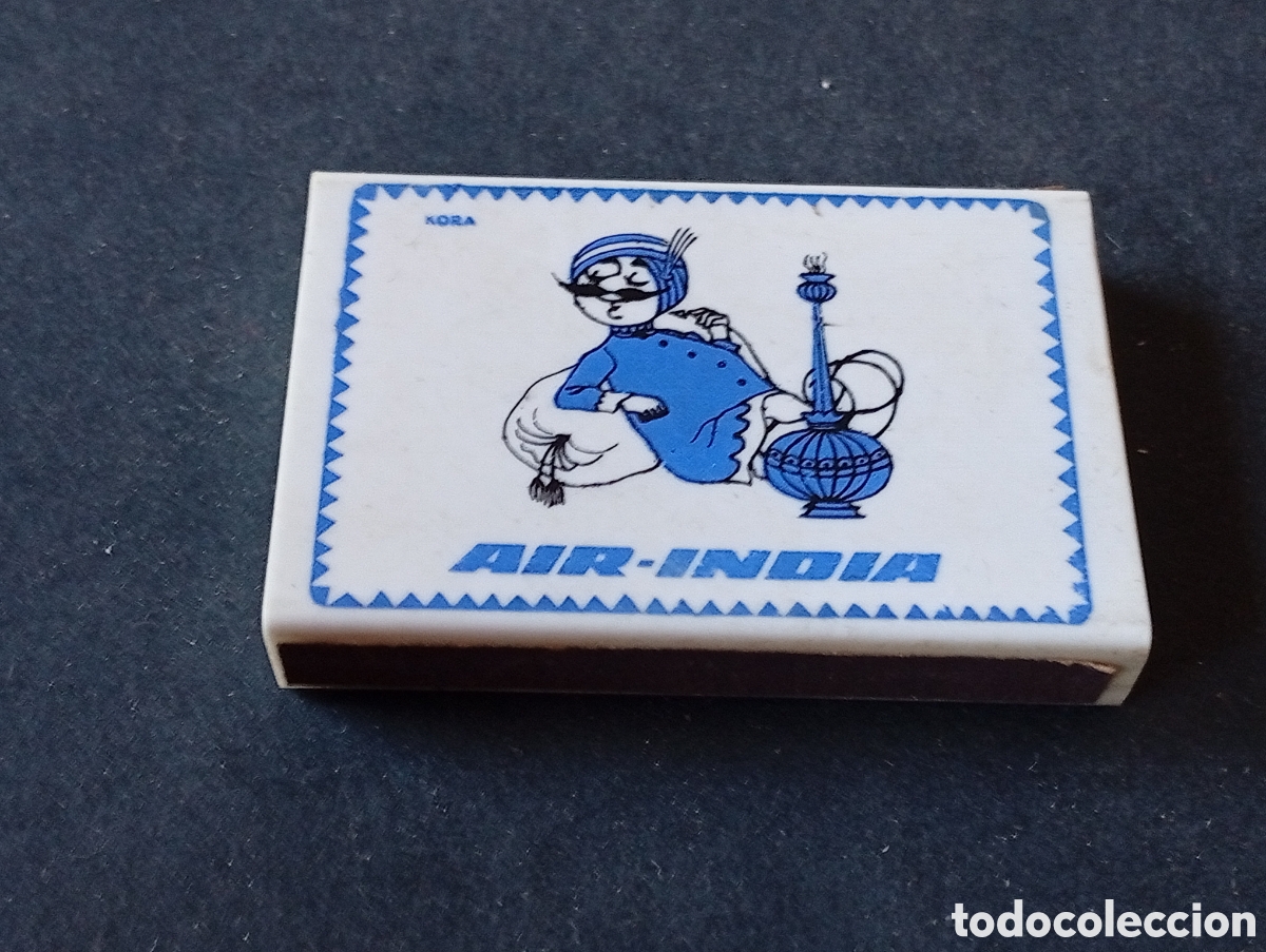 Cajas y cajitas met&aacute;licas: Caja de Cerillas AIR INDIA de pl&aacute;stico