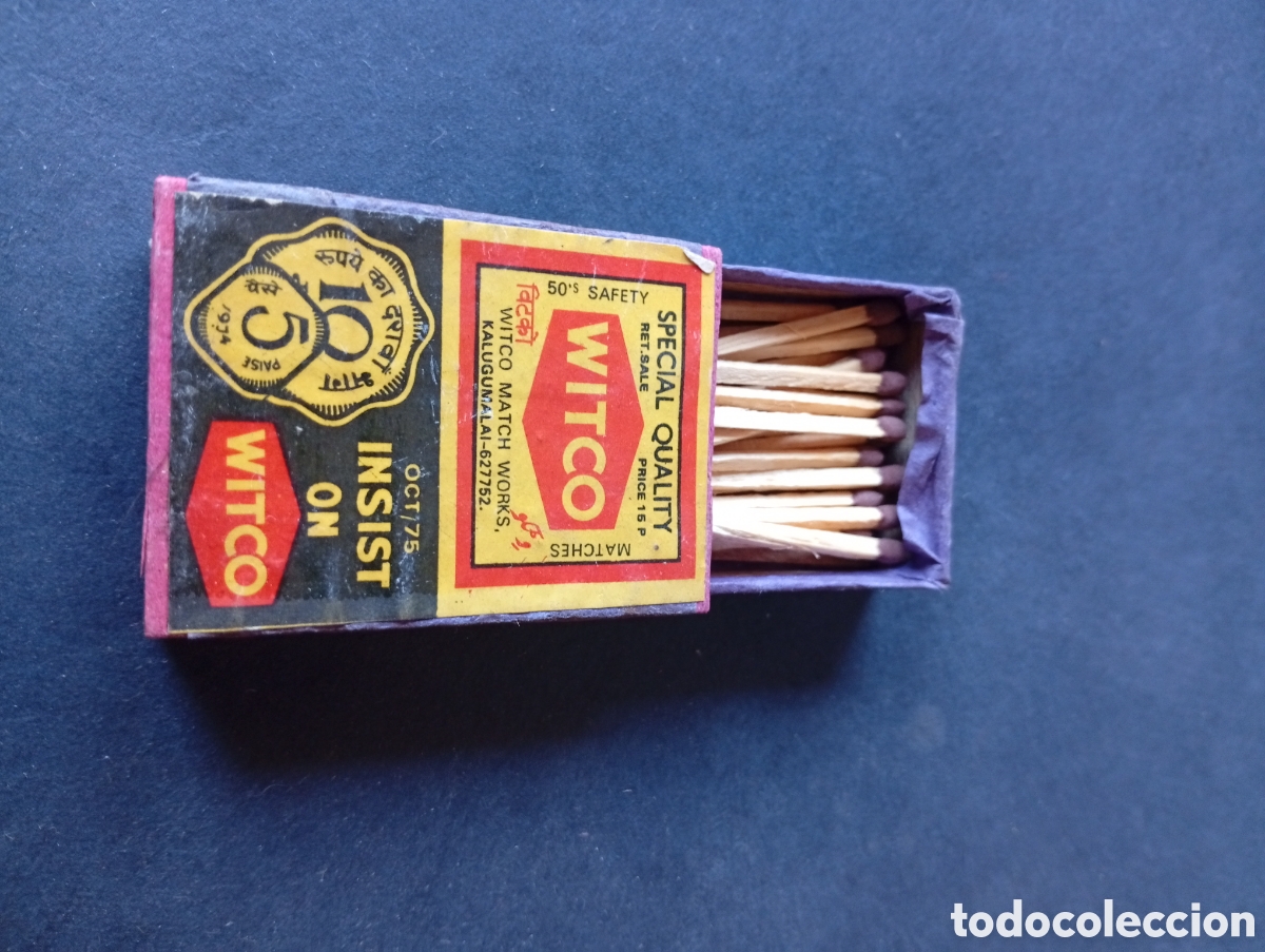 Cajas y cajitas met&aacute;licas: Caja de Cerillas WITCO - Foto 1