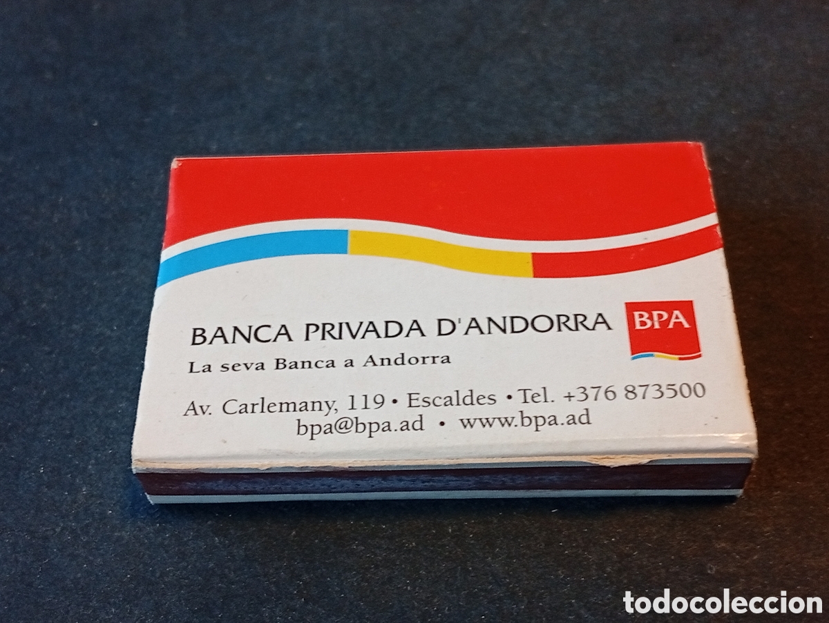 Cajas y cajitas met&aacute;licas: Caja de Cerillas hotel plaza,banca privada d, Andorra