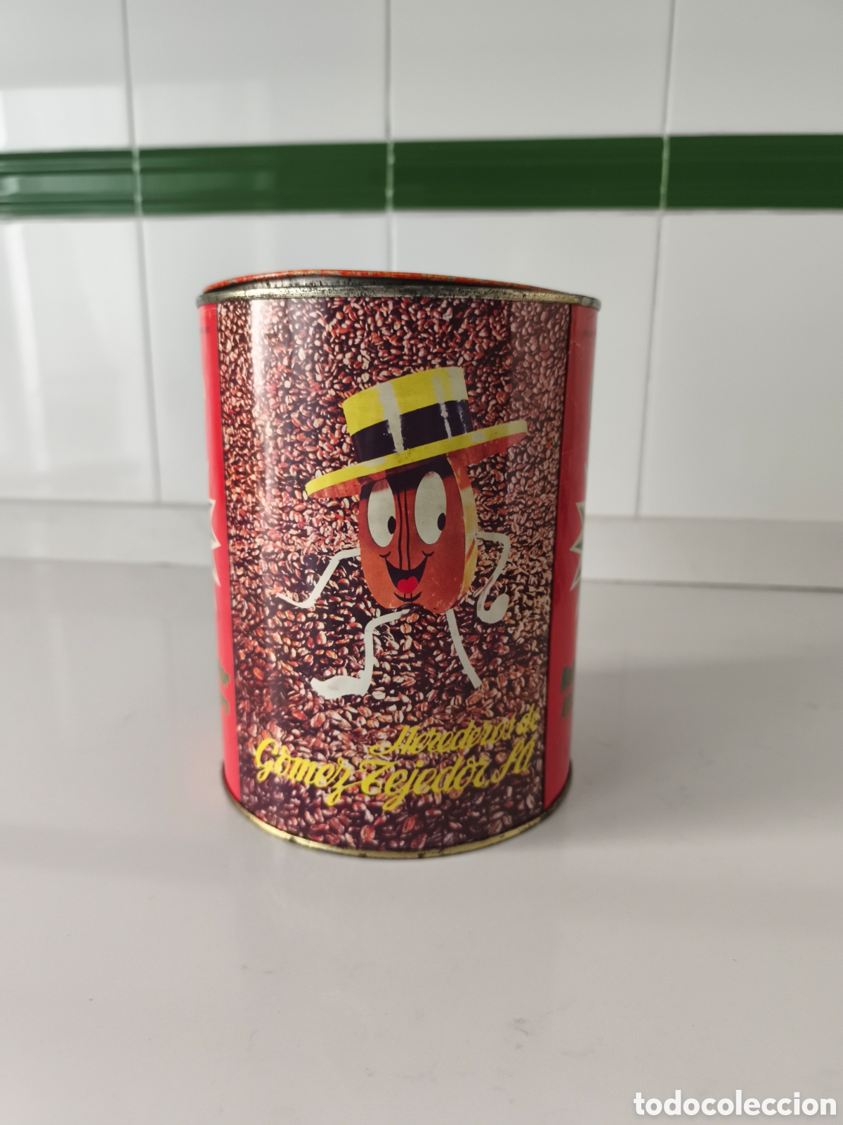 Cajas y cajitas met&aacute;licas: Antigua lata de Hojalata de Caf&eacute;s La estrella en perfecto estado