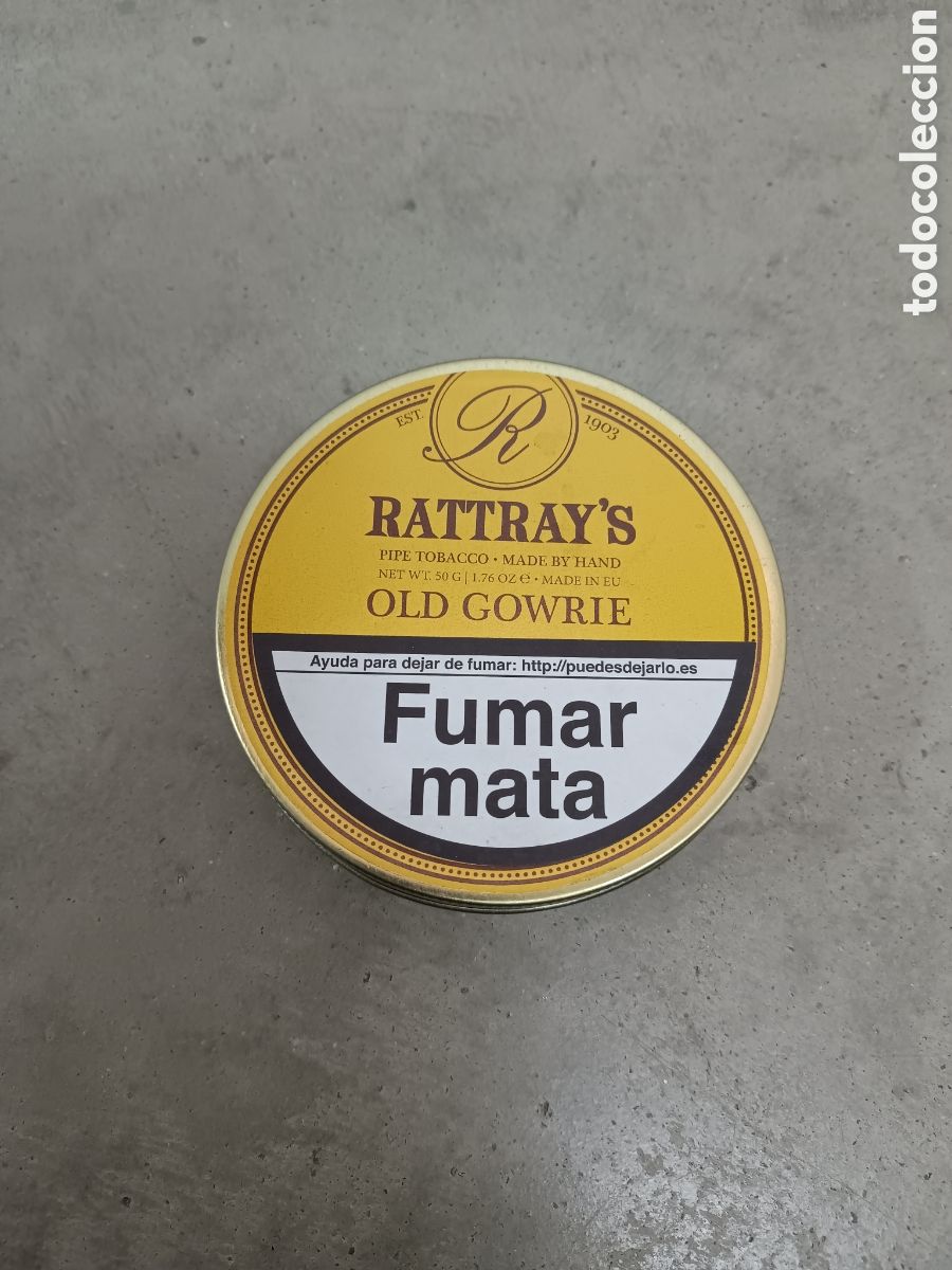 Cajas y cajitas met&aacute;licas: RATTRAY&acute;S - OLD GOWRIE - CAJA DE TABACO DE PIPA - VAC&Iacute;A
