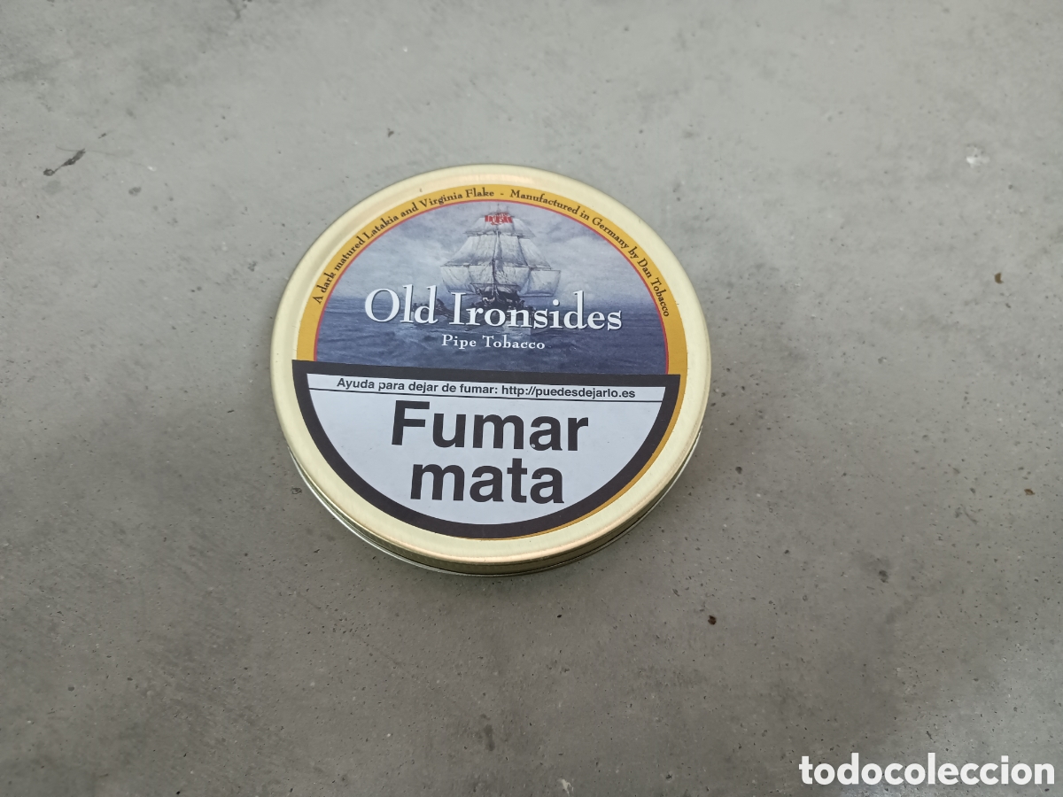 Cajas y cajitas met&aacute;licas: OLD IRONSIDES - CAJA DE TABACO DE PIPA - VAC&Iacute;A