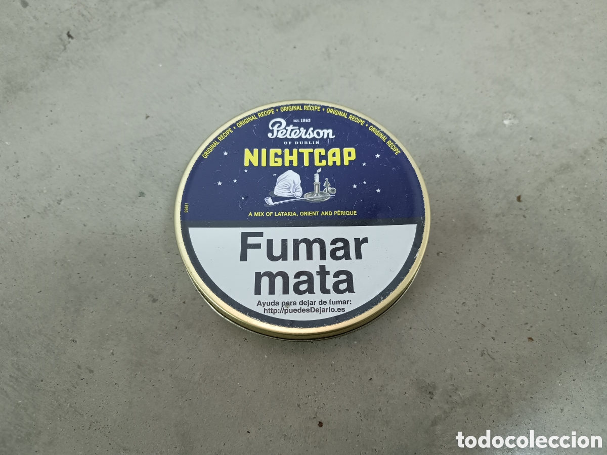 Cajas y cajitas met&aacute;licas: PETERSON - NIGHTCAP - CAJA DE TABACO DE PIPA - VAC&Iacute;A