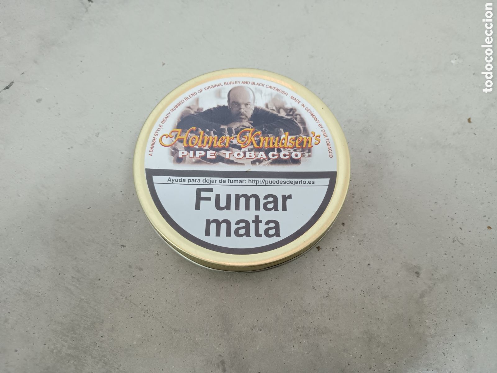 Cajas y cajitas met&aacute;licas: HOLMER KNUDSEN&acute;S - CAJA DE TABACO DE PIPA - VAC&Iacute;A