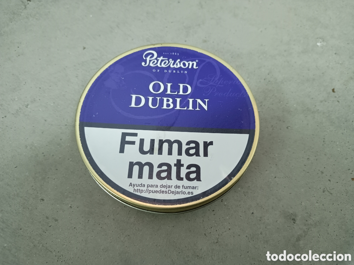 Cajas y cajitas met&aacute;licas: PETERSON - OLD DUBLIN - CAJA DE TABACO DE PIPA - VAC&Iacute;A