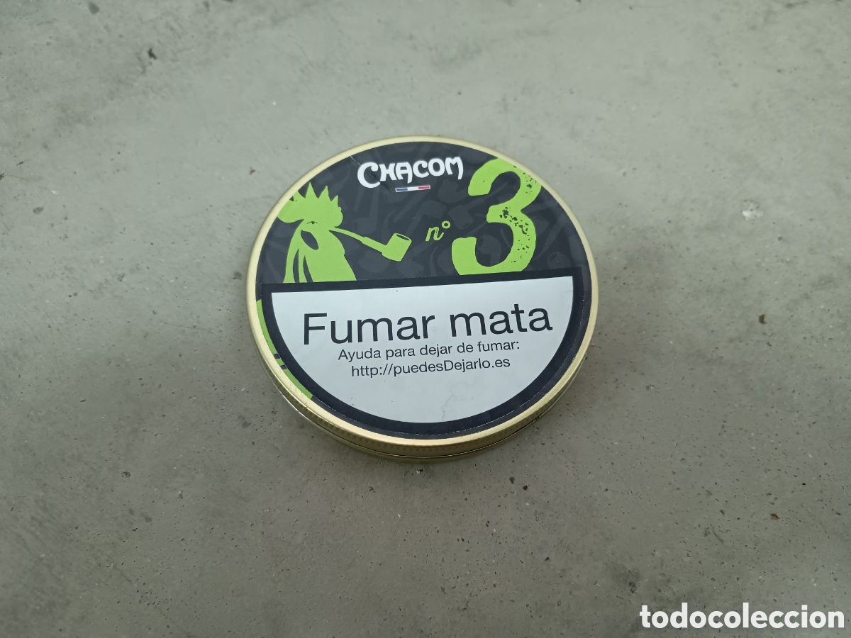 Cajas y cajitas met&aacute;licas: CHACOM - N&ordm; 3 - CAJA DE TABACO DE PIPA - VAC&Iacute;A