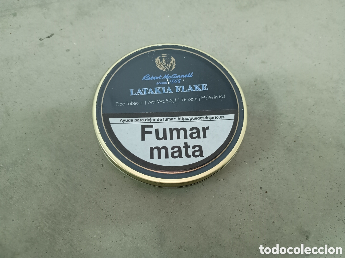 Cajas y cajitas met&aacute;licas: ROBERT MC CONNELL - LATAKIA FLAKE - CAJA DE TABACO DE PIPA - VAC&Iacute;A