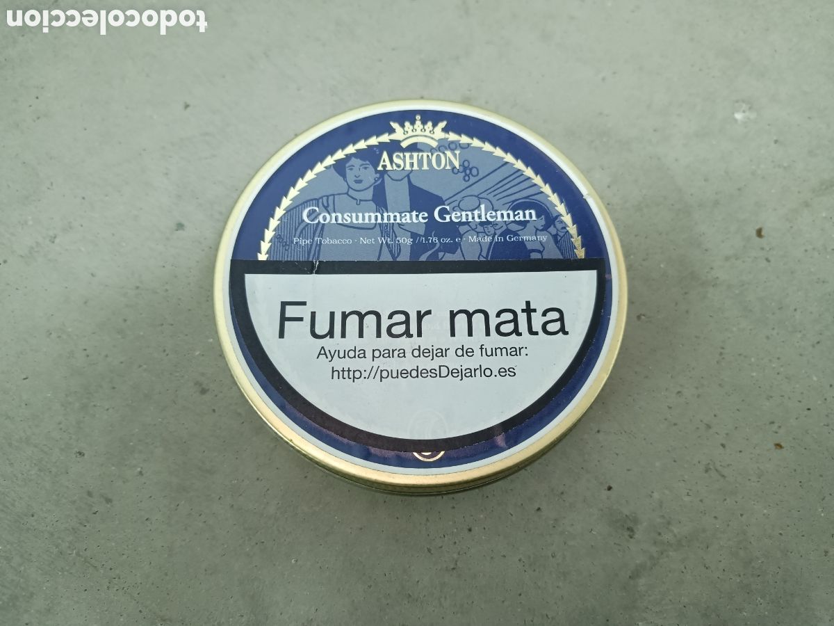Cajas y cajitas met&aacute;licas: ASHTON - CONSUMMATE GENTLEMAN - CAJA DE TABACO DE PIPA - VAC&Iacute;A