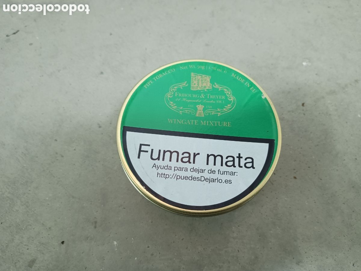 Cajas y cajitas met&aacute;licas: FRIBOURG & TREYER- WINGATE MIXTURE - CAJA DE TABACO DE PIPA - VAC&Iacute;A