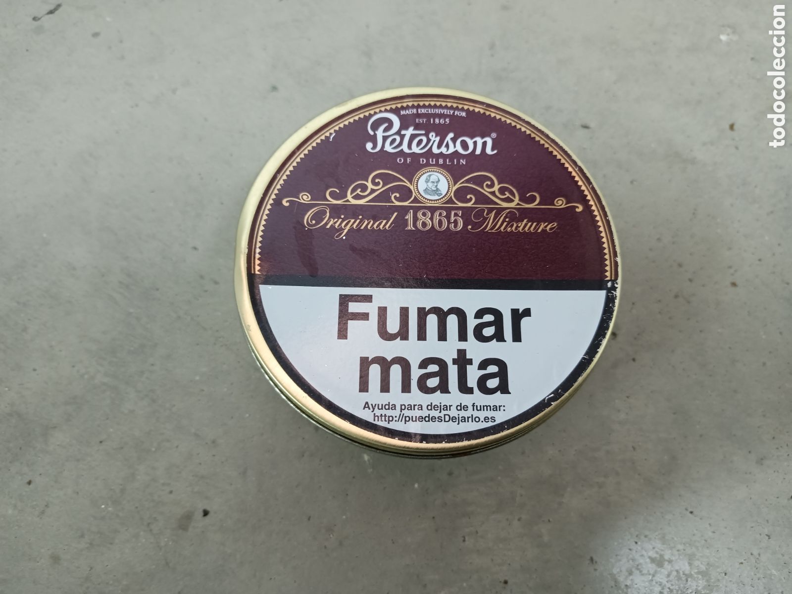 Cajas y cajitas met&aacute;licas: PETERSON - ORIGINAL 1865 MIXTURE - CAJA DE TABACO DE PIPA - VAC&Iacute;A