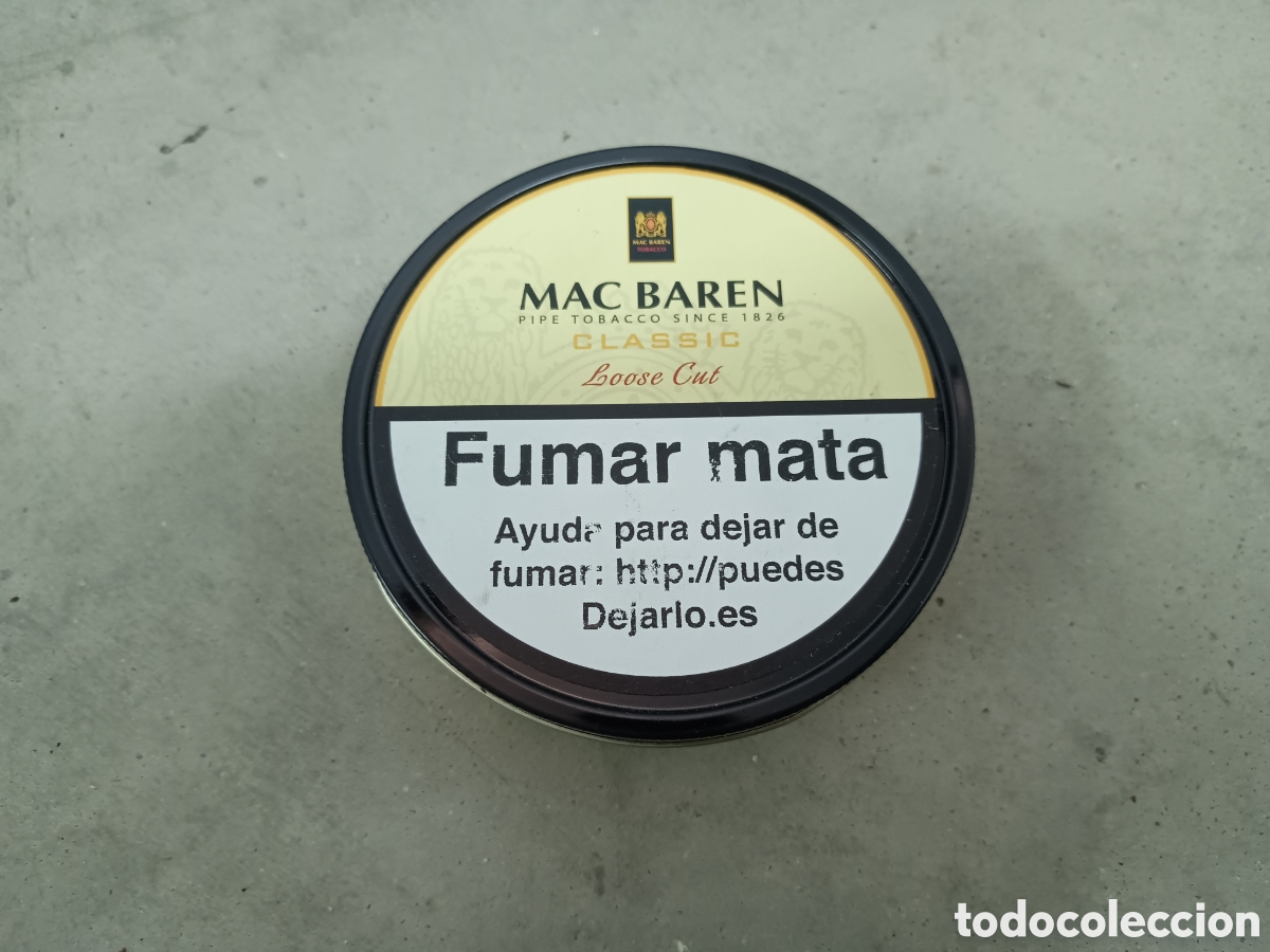 Cajas y cajitas met&aacute;licas: MAC BAREN - LOOSE CUT - CAJA DE TABACO DE PIPA - VAC&Iacute;A