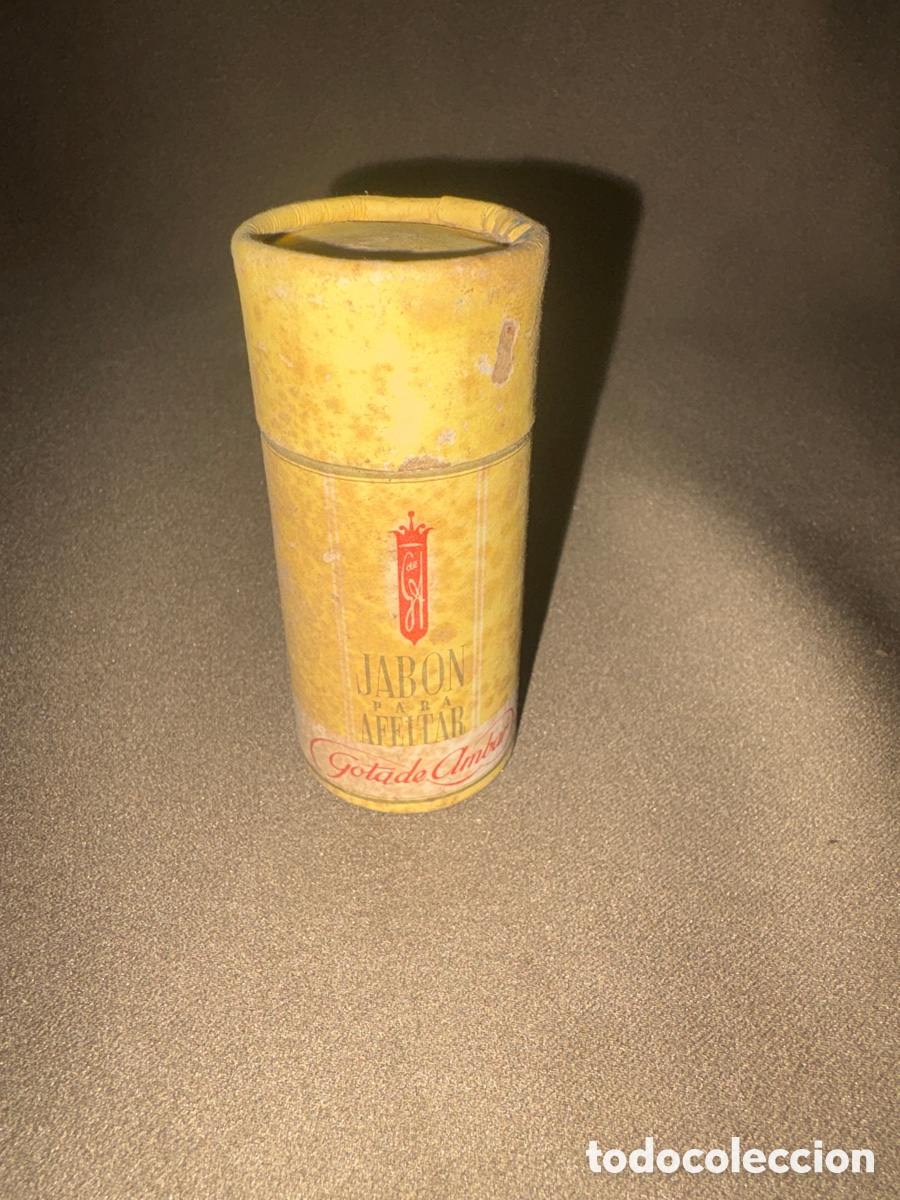 Cajas y cajitas met&aacute;licas: JAB&Oacute;N DE AFEITAR GOTA DE &Aacute;MBAR NUEVO Y COMPLETO BARCELONA A&Ntilde;OS 50.*SIN USAR*