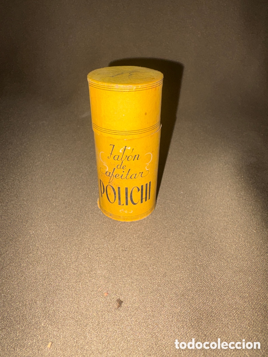 Cajas y cajitas met&aacute;licas: ANTIGUO JABON DE AFEITAR*POLICHI*CON CAJA DE CARTON OBJETO DE COLECCI&Oacute;N*SIN USAR*IBSA BARCELONA*RARO