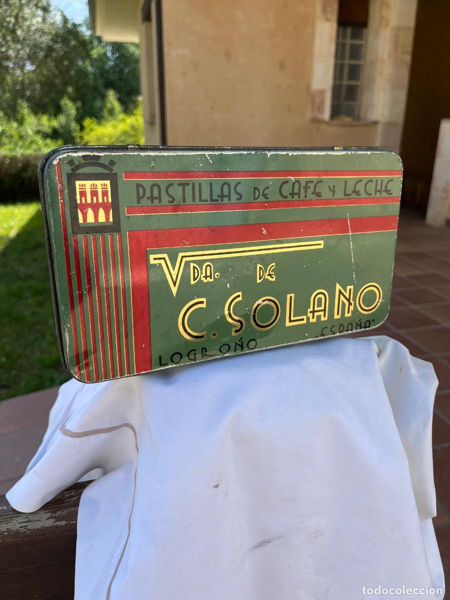 Cajas y cajitas met&aacute;licas: Caja chapa, pastillas de caf&eacute; y leche, vda. de Solano