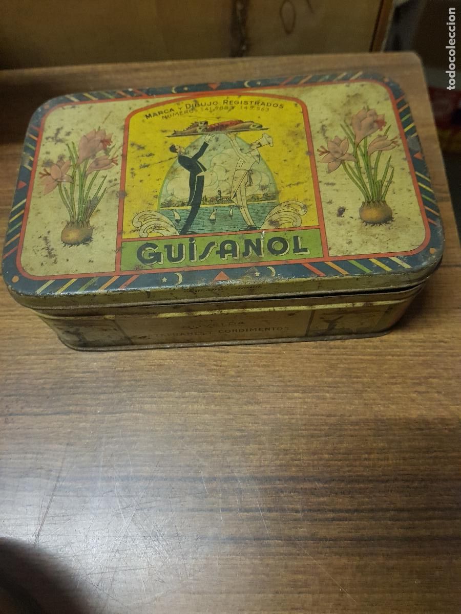 Cajas y cajitas met&aacute;licas: LATA GGUISANOL AZAFRANES Y CONDIMENTOS-FRANCISCO SABATER BELTRAN