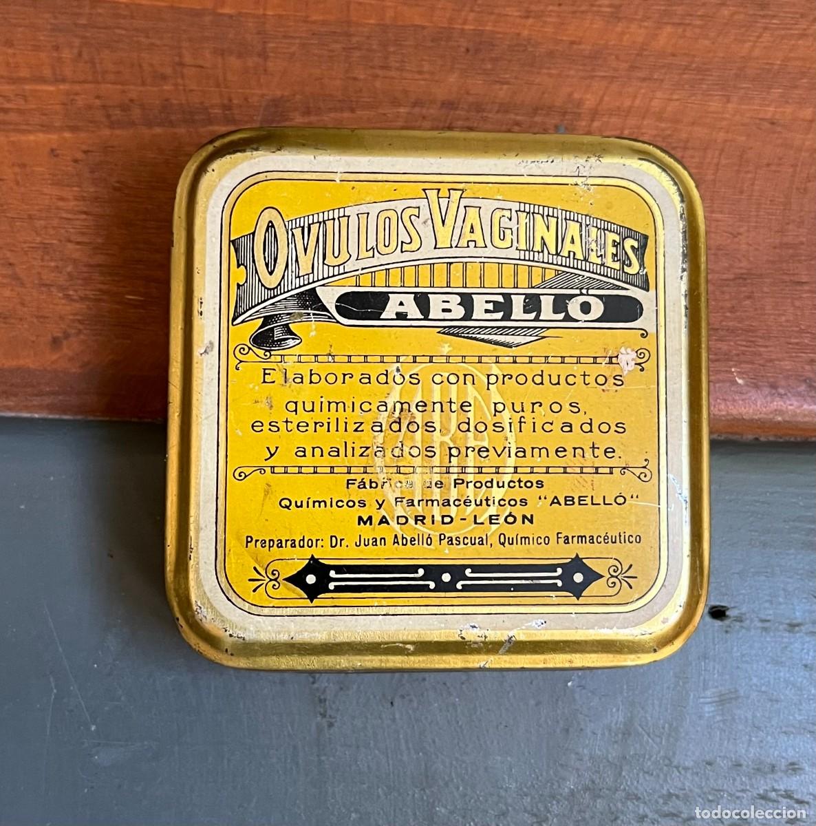 Cajas y cajitas met&aacute;licas: ANTIGUA CAJITA MET&Aacute;LICA &Oacute;VULOS VAGINALES ABELL&Oacute; 1924