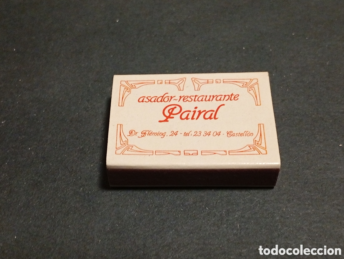 Cajas y cajitas met&aacute;licas: Caja de Cerillas asador restaurante PAIRAL, Castell&oacute;n