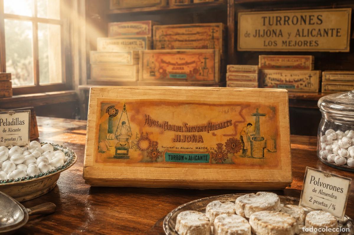 Blechdosen und Kisten: Caja de madera de turr&oacute;n. Turrones HIJOS DE MANUEL SIRVENT MIRALLES (JIJONA).