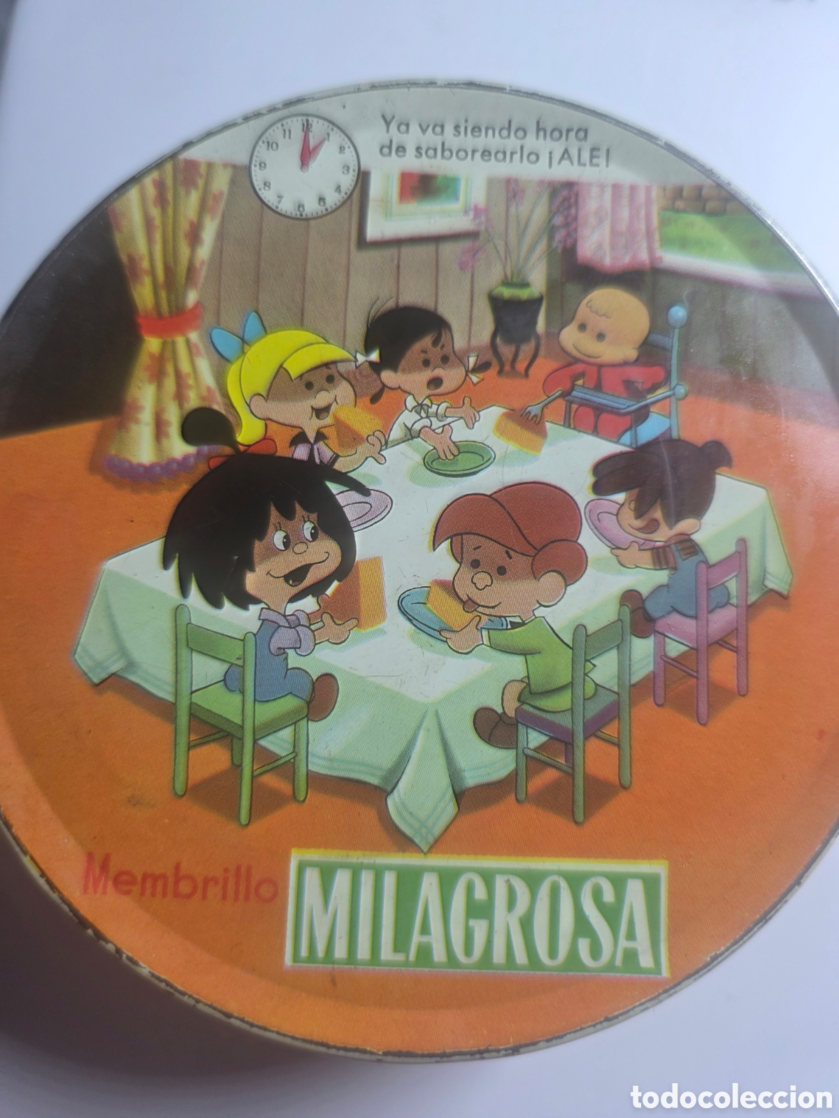 Cajas y cajitas met&aacute;licas: LATA METALICA DE.MEMBRILLO A&Ntilde;OS 60 FAMILIA TELERIN