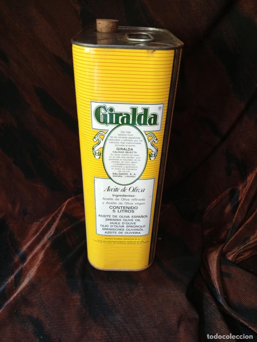 Cajas y cajitas met&aacute;licas: LATA ACEITE LA GIRALDA 5 L. - Foto 2