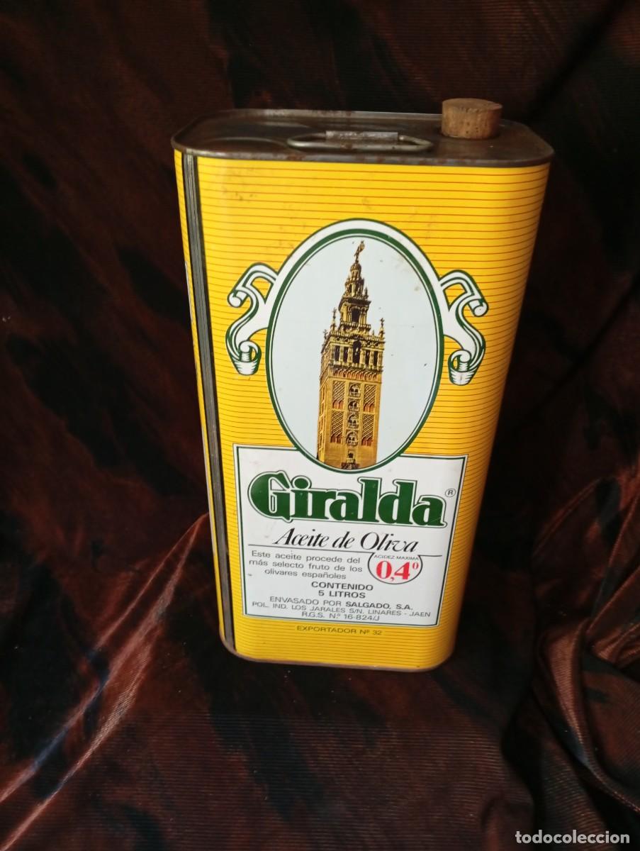Cajas y cajitas met&aacute;licas: LATA ACEITE LA GIRALDA 5 L. - Foto 3