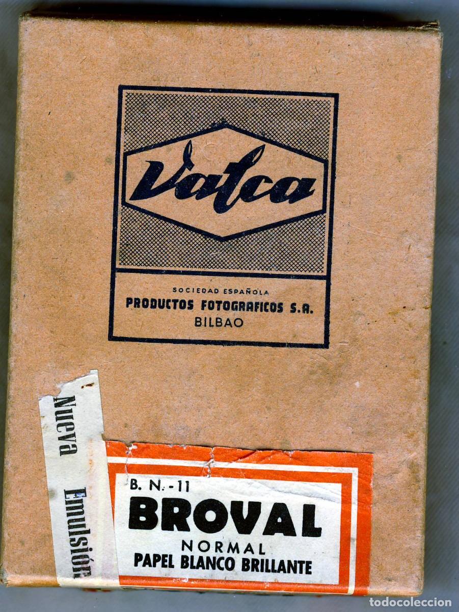 Cajas y cajitas met&aacute;licas: ANTIGUA CAJA DE PAPEL FOTOGRAFICO, MARCA VAFCA, DE LA SDAD. ESPA&Ntilde;OLA DE PRODUCTOS FOTOGRAFICOS.-