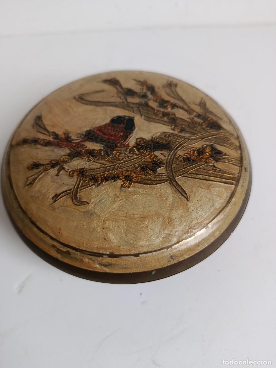 Cajas y cajitas met&aacute;licas: CAJA JOYERO DE LATON ESMALTADA 12 cm