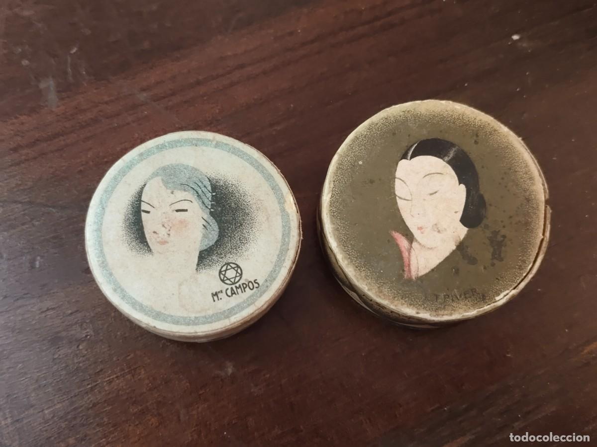 Cajas y cajitas met&aacute;licas: Dos cajitas Polvos maquillaje.