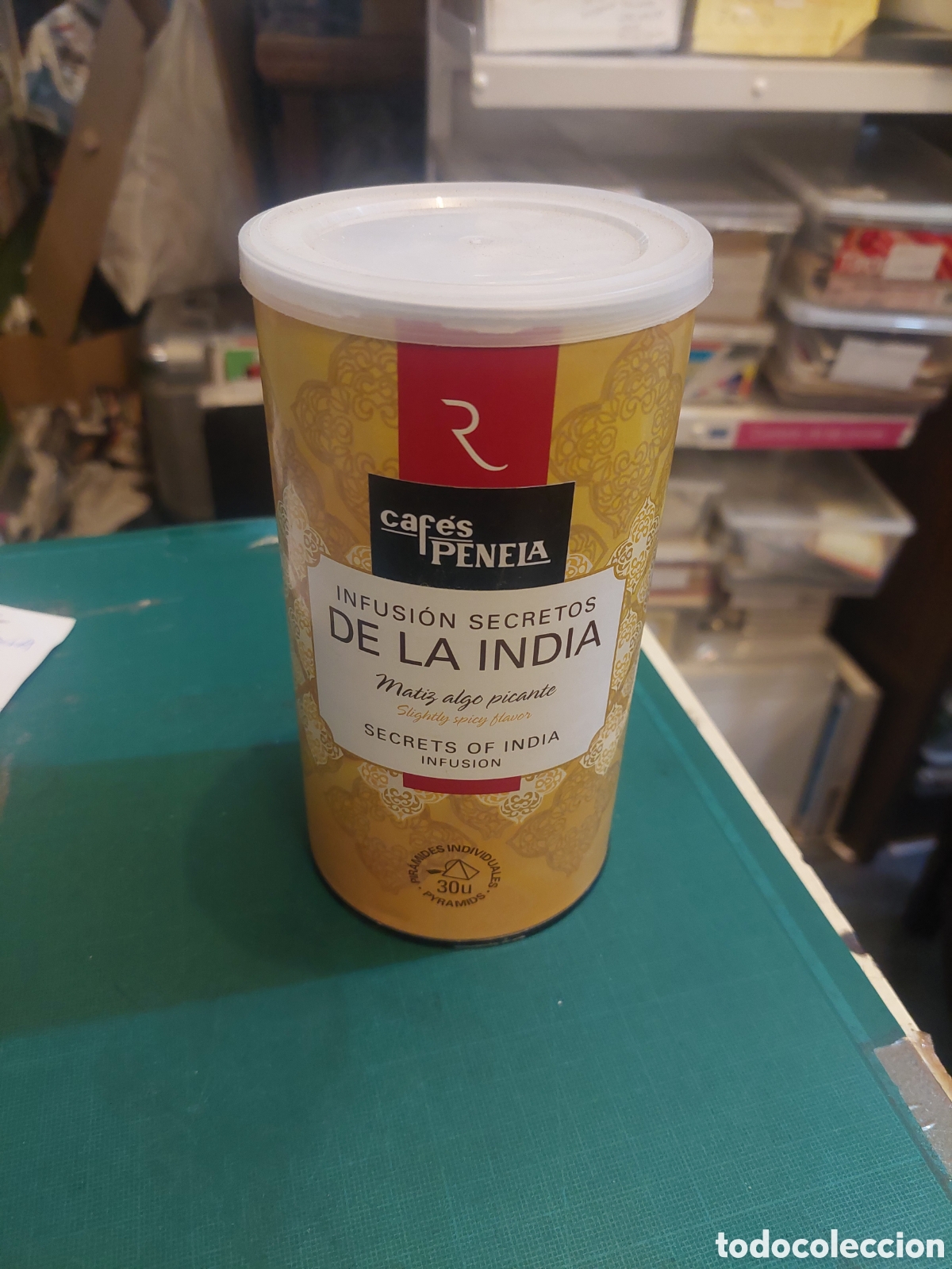 Cajas y cajitas met&aacute;licas: CAF&Eacute;S PENELAS TE DE LA INDIA SEGRETS INFUSION OARAMIDS BOTE