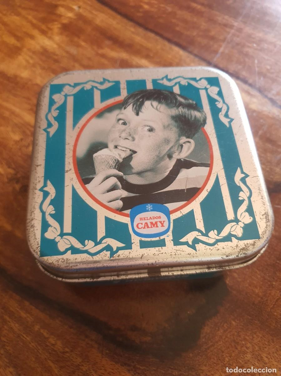 Cajas y cajitas met&aacute;licas: Rara Caja de Lata Helados CAMY - Vintage Original - Muy Exclusiva