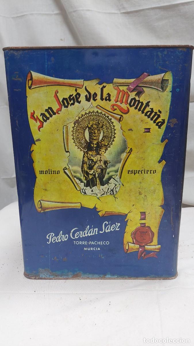 Cajas y cajitas met&aacute;licas: Antigua lata de Pimienta San Jos&eacute; de la Monta&ntilde;a Pedro cerdan Torre pacheco Murcia