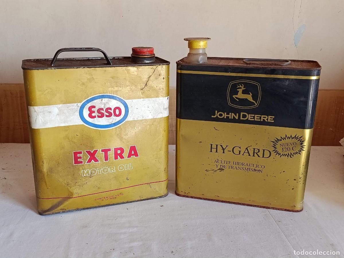 Cajas y cajitas met&aacute;licas: Lote latas aceite John Deere y ESSO
