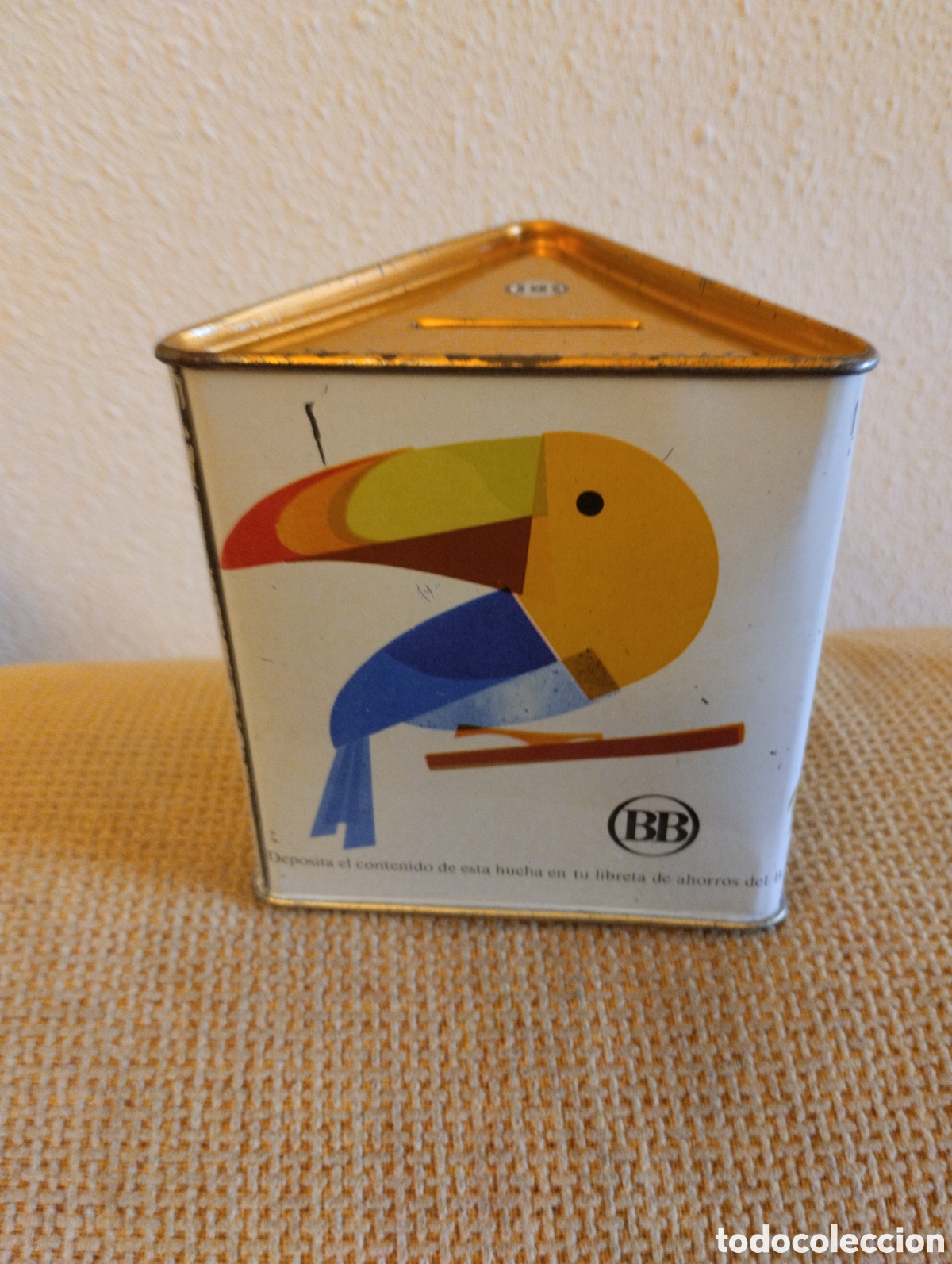 Cajas y cajitas met&aacute;licas: Hucha antigua Banco de Bilbao