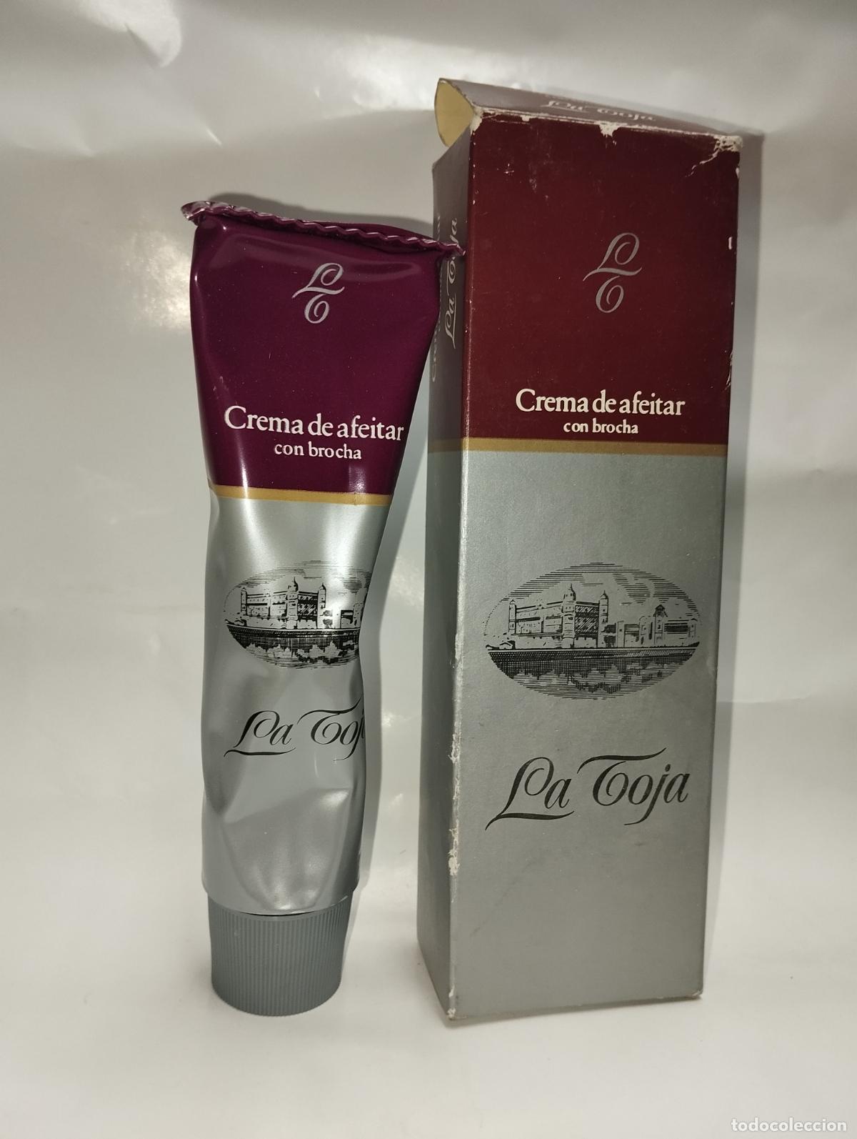 Cajas y cajitas met&aacute;licas: CAJA TUBO DE ESPUMA DE AFEITAR LA TOJA VINTAGE ANTIGUA
