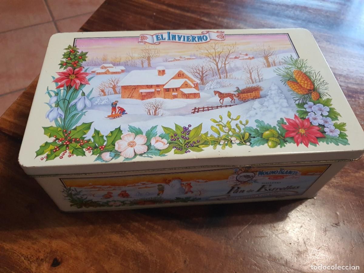Cajas y cajitas met&aacute;licas: Caja de Lata Coleccionable El Invierno &ndash; Molino Blanco (Barilla)