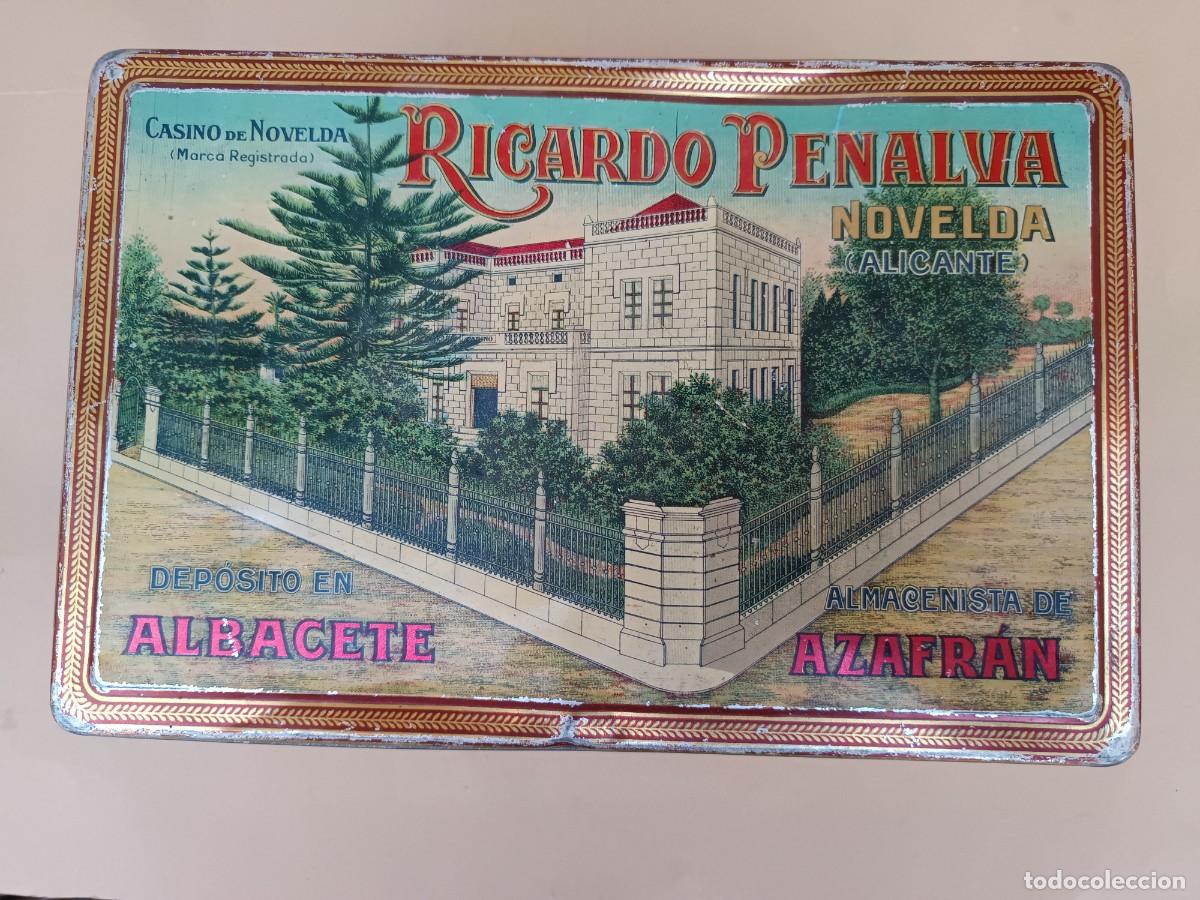 Cajas y cajitas met&aacute;licas: Lata antigua de azafr&aacute;n Ricardo Penalva