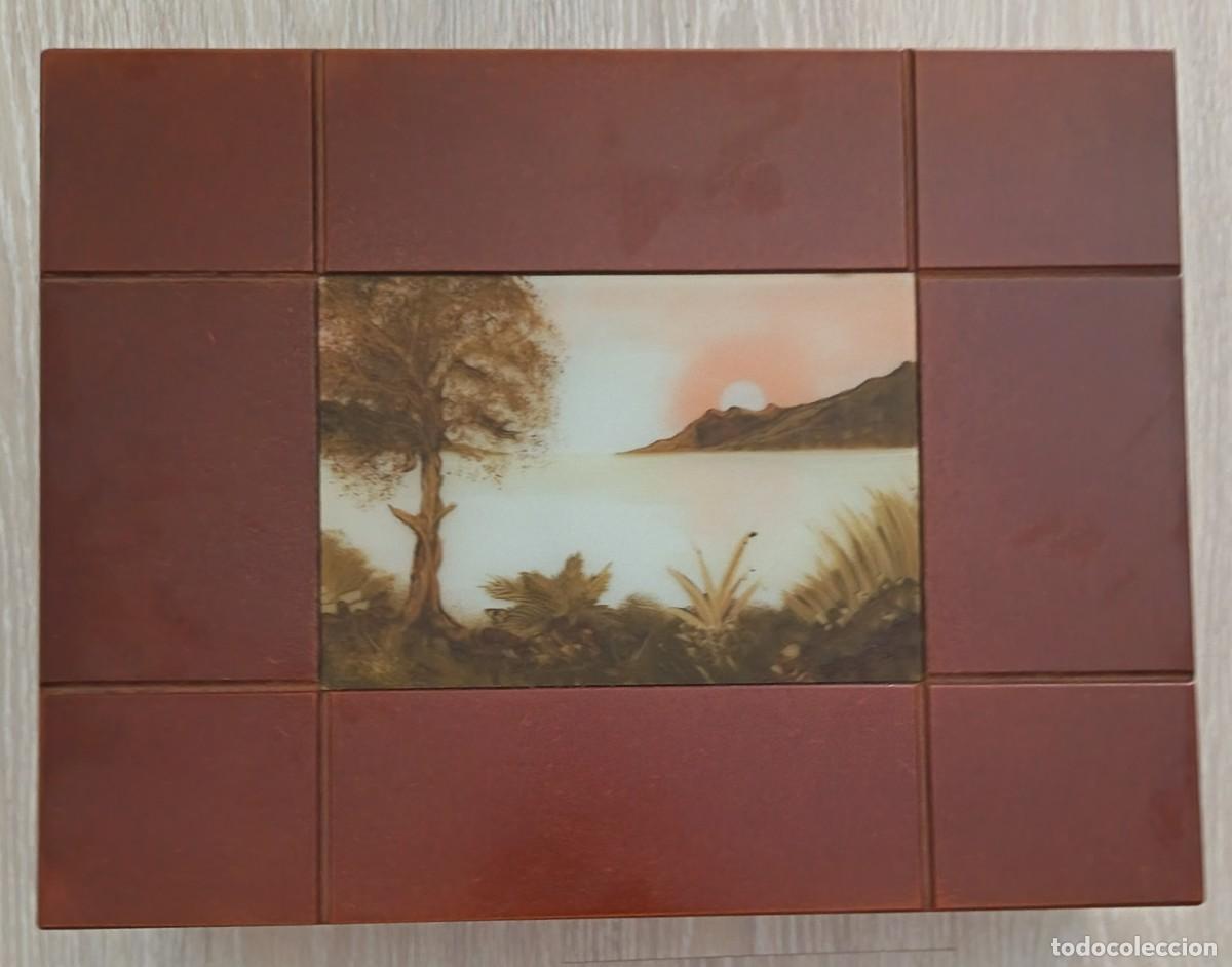 Cajas y cajitas met&aacute;licas: Caja grande de madera. Pintada a mano. AUSA.