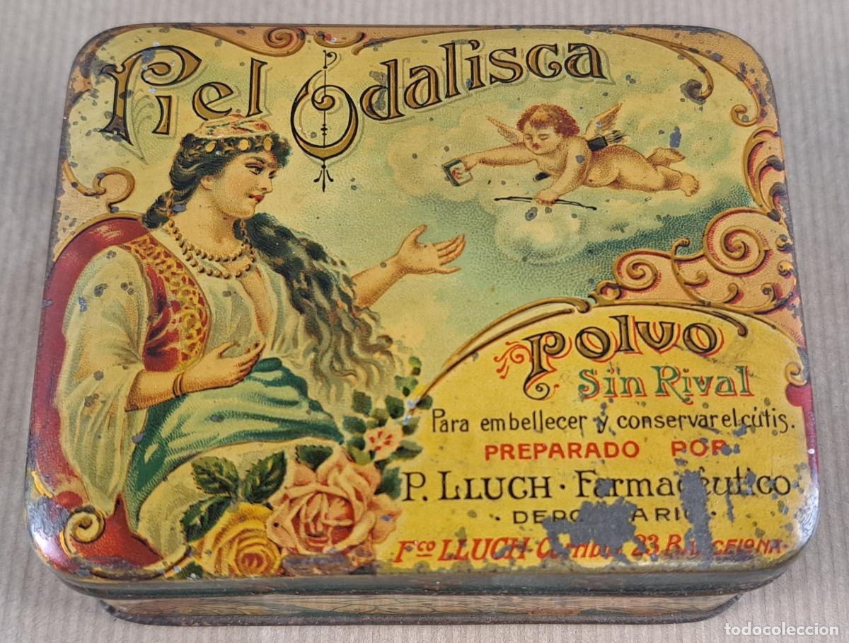 Cajas y cajitas met&aacute;licas: Caja met&aacute;lica &ldquo;Piel Odalisca&rdquo; &ndash; Polvo sin Rival, Barcelona, ca. 1910&ndash;1925