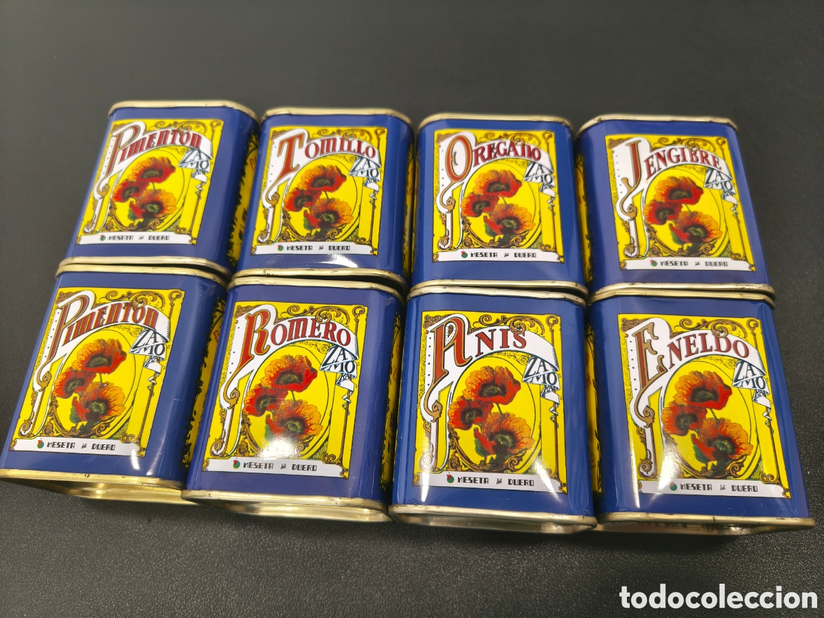 Cajas y cajitas met&aacute;licas: 8 latas especias Zamora - Meseta del Duero