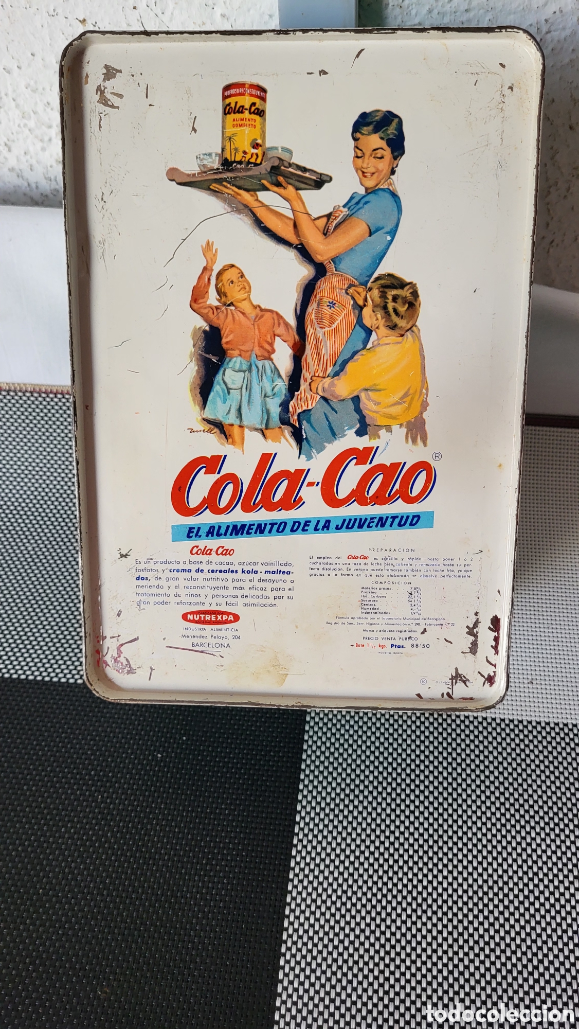 Cajas y cajitas met&aacute;licas: Antigua caja met&aacute;lica Cola-Cao