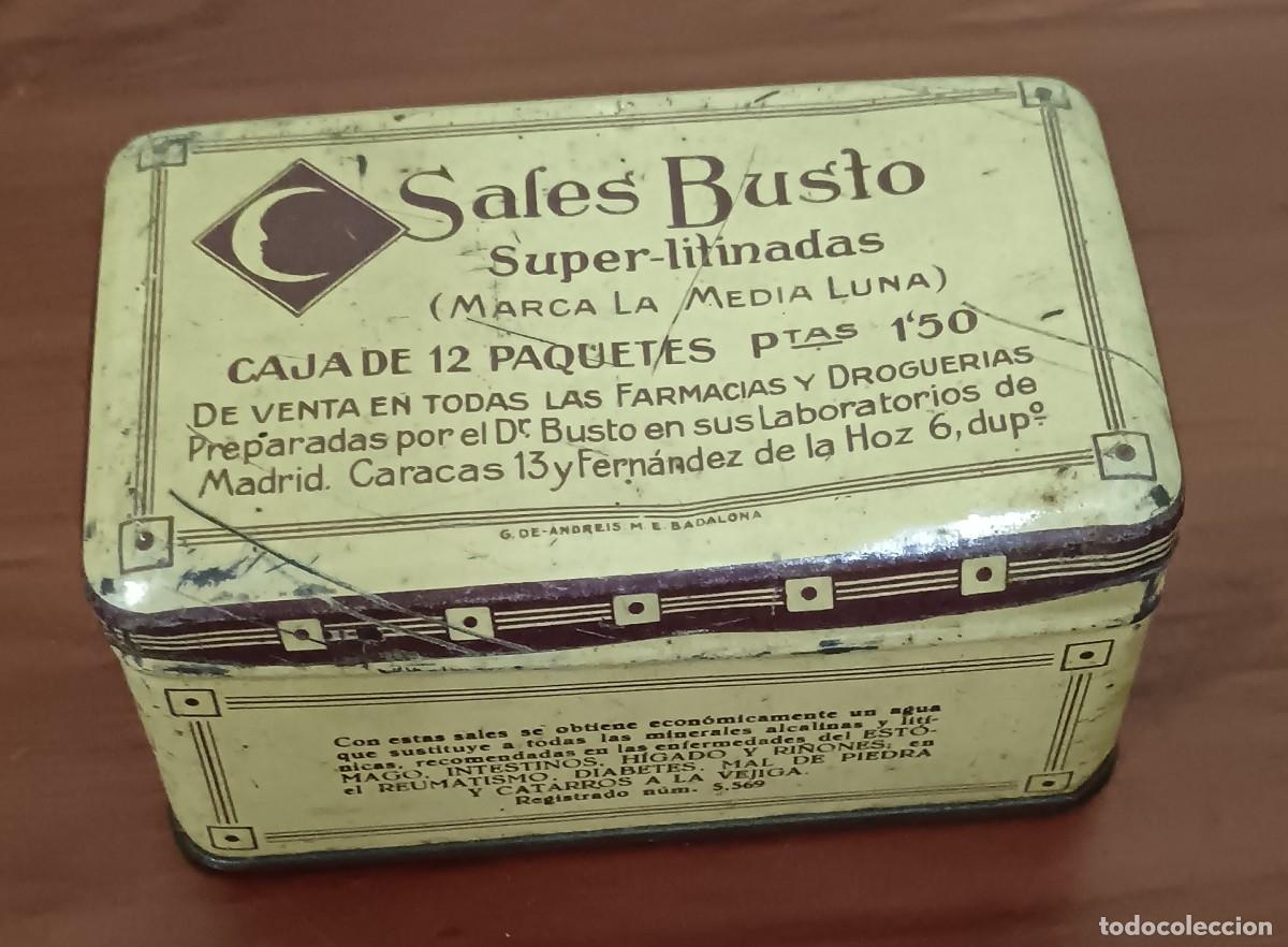 Cajas y cajitas met&aacute;licas: CAJA MET&Aacute;LICA SALES BUSTO SUPER-LITINADAS 10X6 CM.