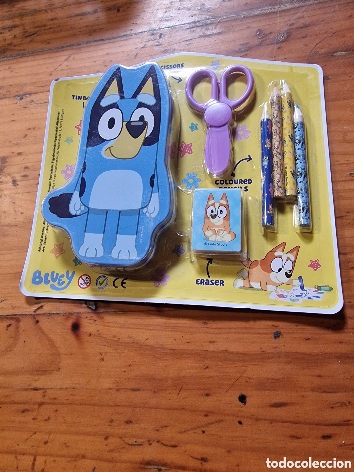 Cajas y cajitas met&aacute;licas: Blister set de pintura de bluey,sin abrir,con cajita metalica