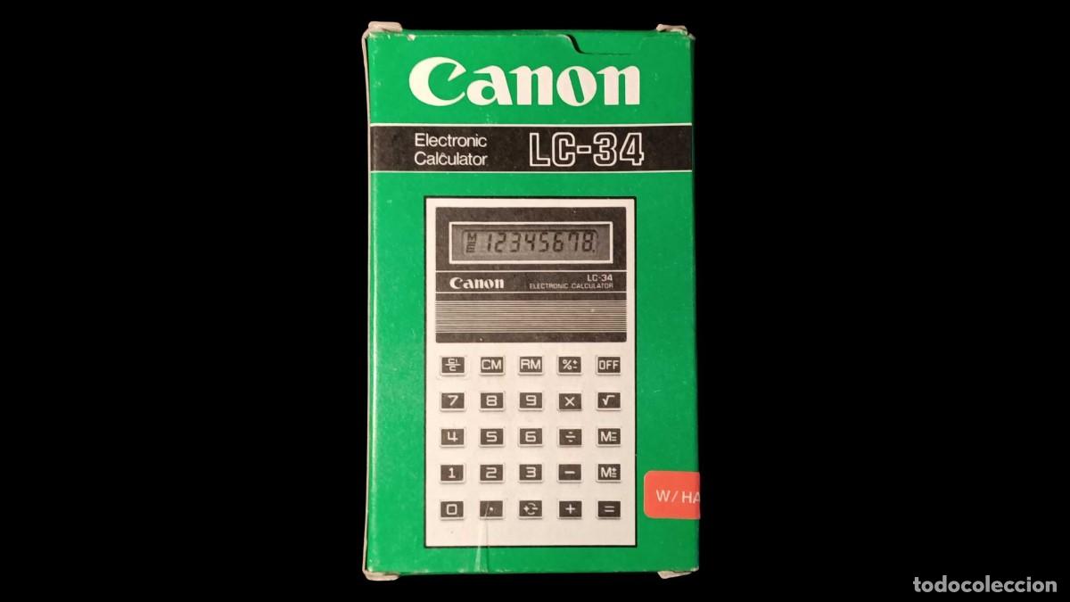 Cajas y cajitas met&aacute;licas: CAJA ORIGINAL CANON LC-34 - CALCULADORA ELECTR&Oacute;NICA - CAJA DE CART&Oacute;N VERDE ORIGINAL - A&Ntilde;OS 80