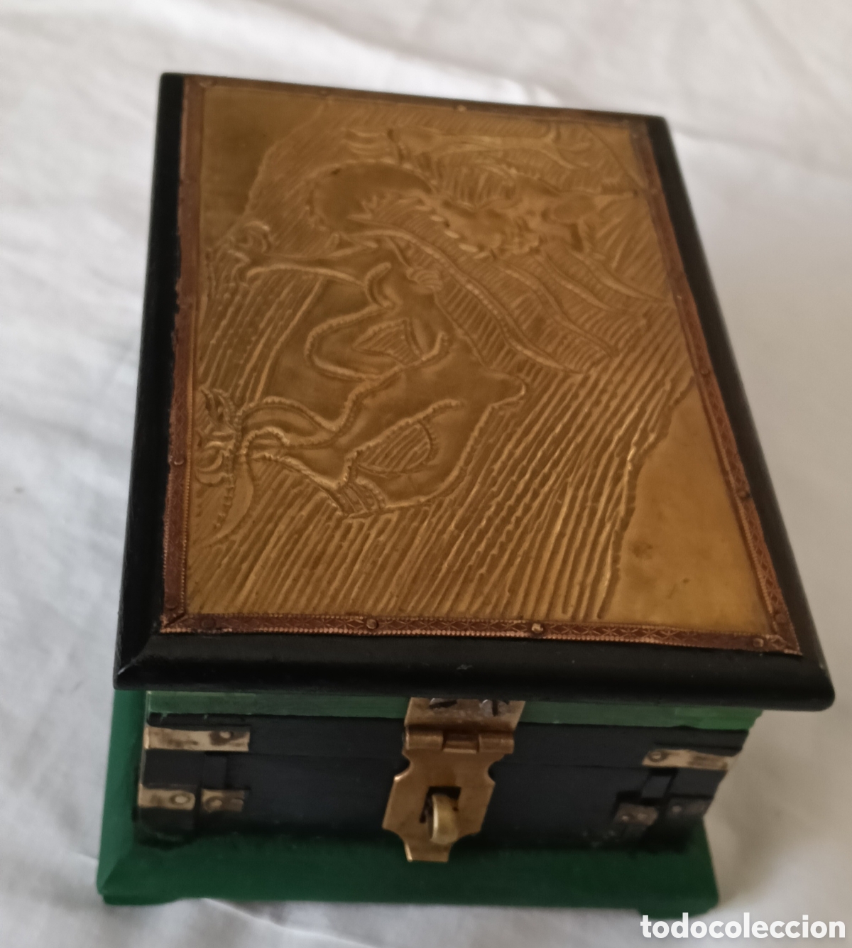 Cajas y cajitas met&aacute;licas: Caja de madera con tapa de cobre - Foto 5