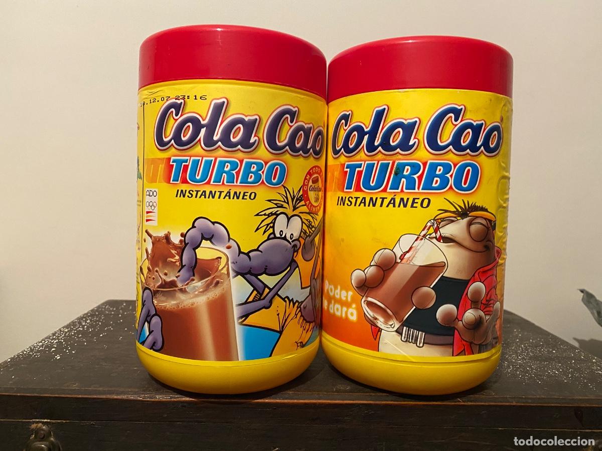 Cajas y cajitas met&aacute;licas: 2 BOTES COLA CAO TURBO 2006-7