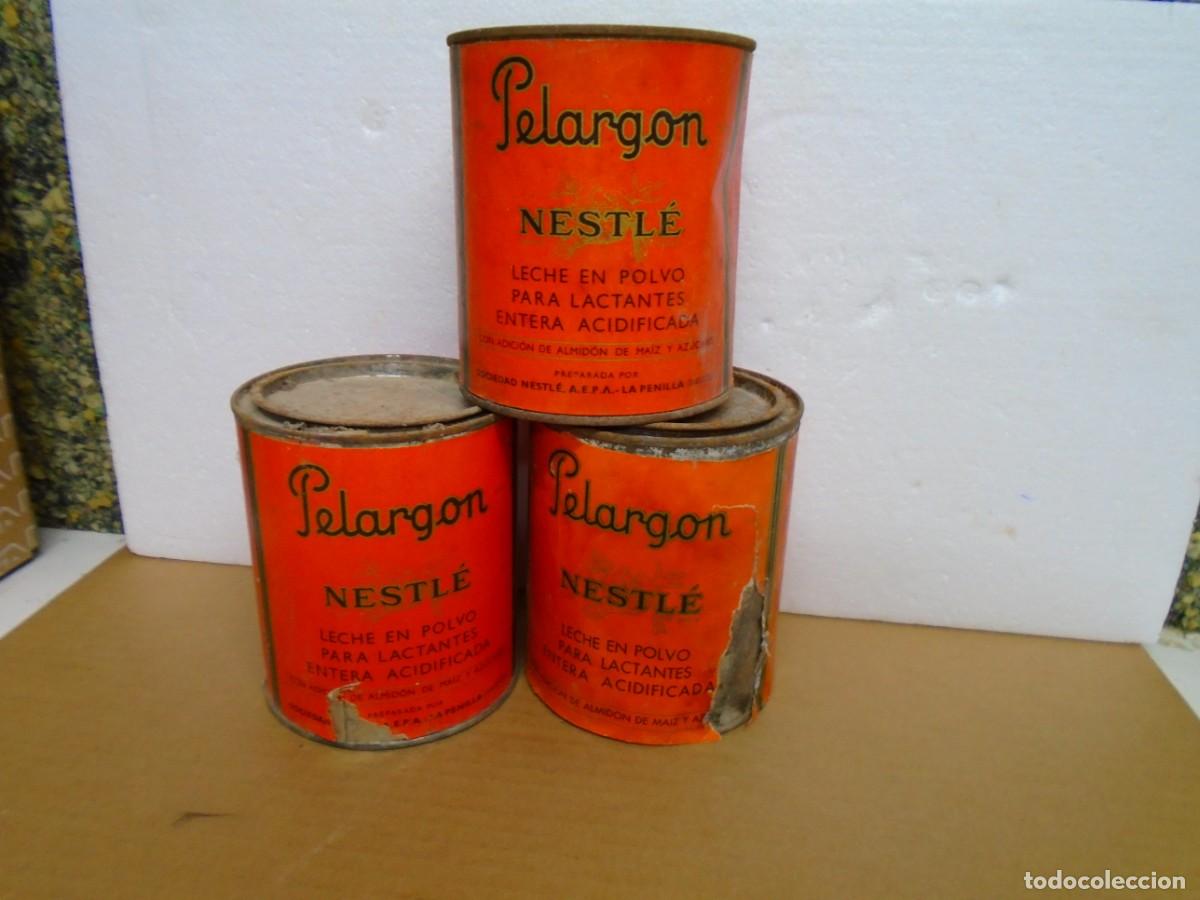 Cajas y cajitas met&aacute;licas: ANTIGUOS BOTES METALICOS DE LECHE EN POLVO&rdquo;PELARGON&rdquo; DE NESTL&Eacute;.