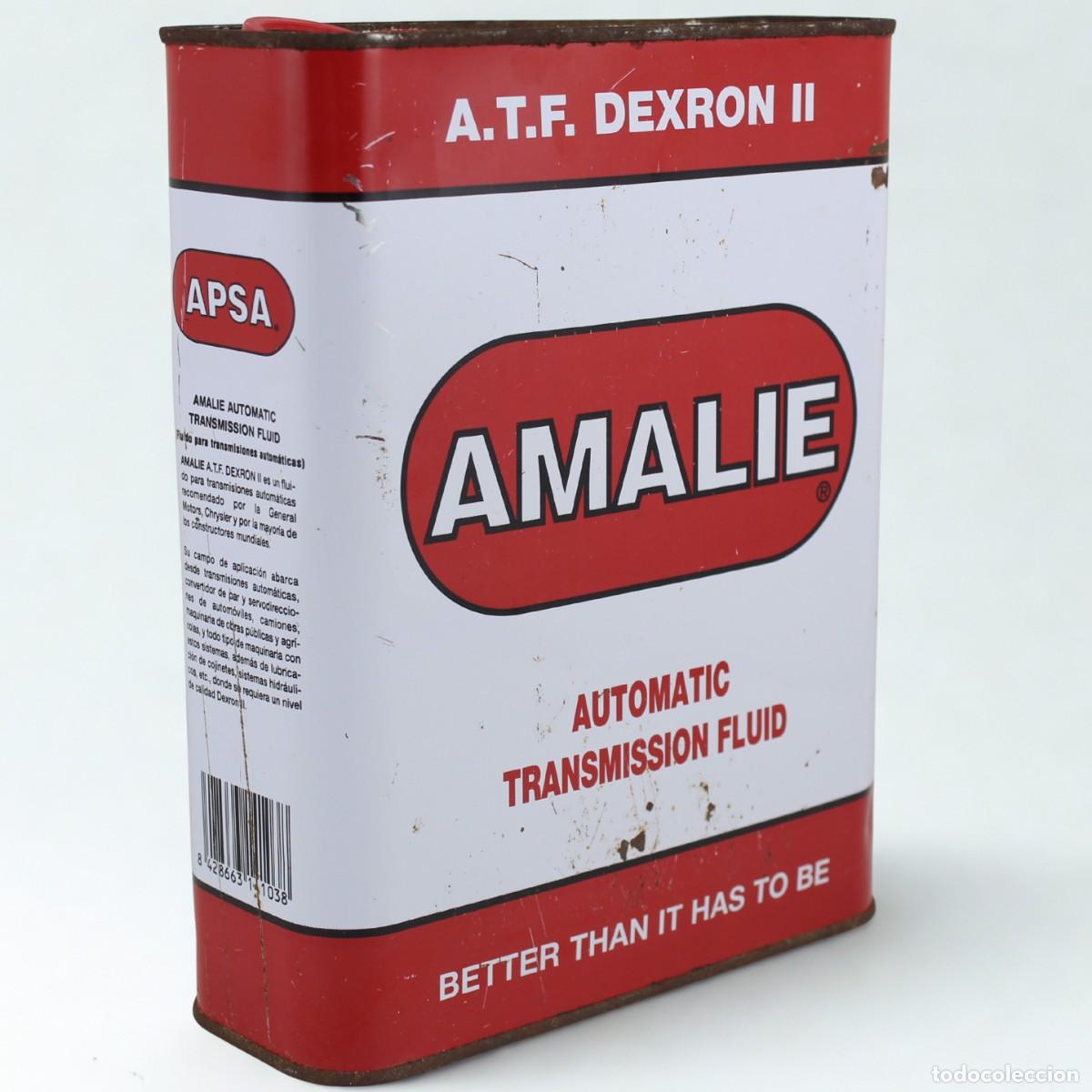 Cajas y cajitas met&aacute;licas: Lata Aceite AMALIE Dexron II Vintage Automobilia Petroliana Taller