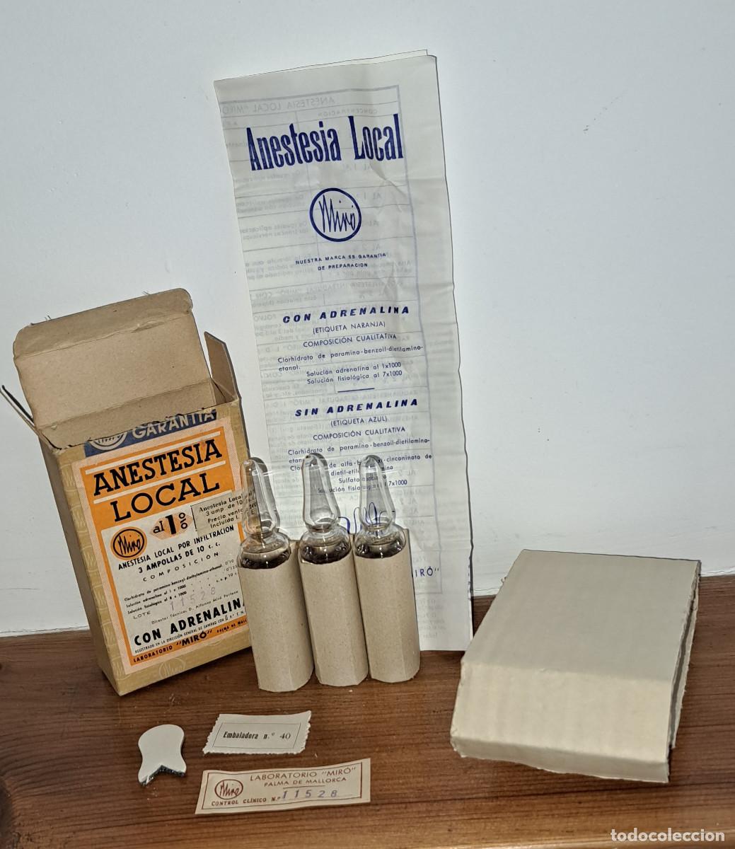 Cajas y cajitas met&aacute;licas: ANESTESIA LOCAL - LABORATORIO MIR&Oacute; - PALMA DE MALLORCA - SIN USAR - CAJA COMPLETA