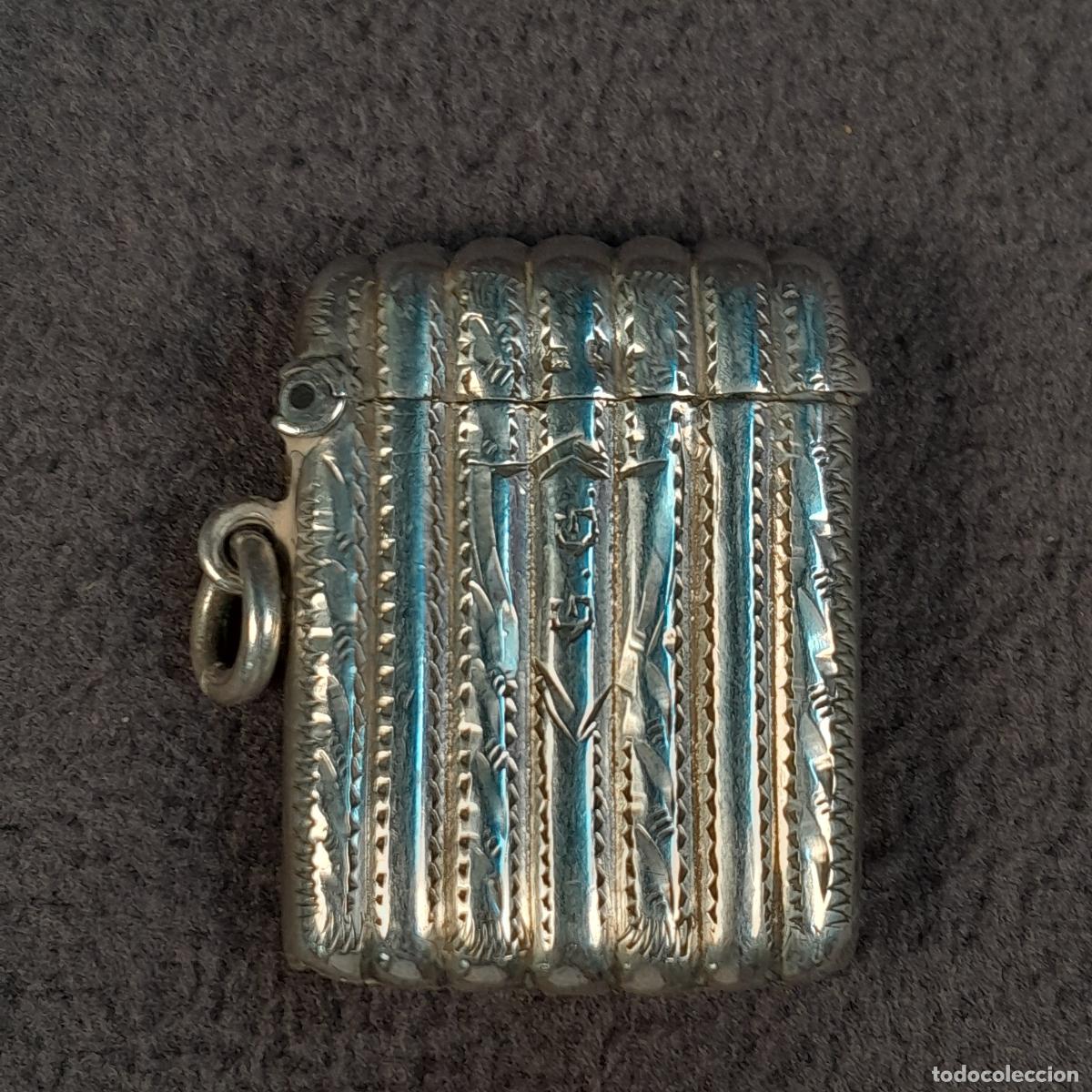 Blechdosen und Kisten: ESTUCHE PARA CERILLAS EN PLATA DE LEY. SIGLO XIX